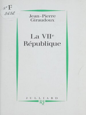 cover image of La VIIe République
